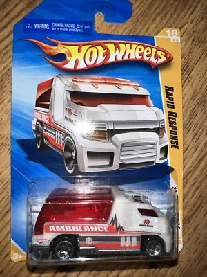 Hot Wheels 2009 Rapid Response White Red 18/44 2010 NEW MODELS 1/64 New Sealed - Image 1 of 4