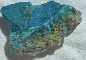 Rowley Chrysocolla w-Wulfenite Rough Multi Crystal Specimen 12.7 Oz - 360 Grams - Picture 1 of 12