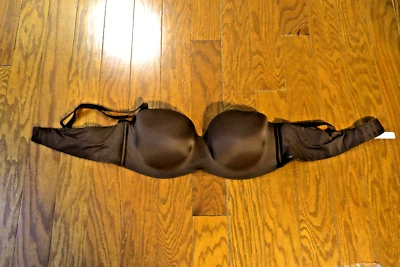 40B ❤️ SUJETADOR ROSA VICTORIA'S SECRET ❤️ PUSH UP sin tirantes multidireccional Lg. ALMOHADILLAS MARRÓN B Foto 1 de 4