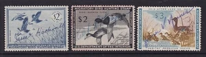 MATT'S STAMPS US SCOTT #RW21, RW22, & RW28 $2 FEDERAL DUCK STAMPS, USED CV$40 - Picture 1 of 3