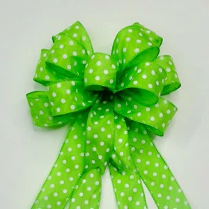 Día de San Patricio, lunares verdes y blancos, satinado - Imagen 1 de 2