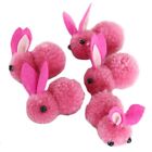 5pcs Realistic Cute Easter Rabbits Simulation Model Stuffed