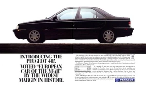 Peugeot 405 Bj 1988 Auto Oldtimer 2 Seiten Zeitschrift Anzeige - Bild 1 von 1