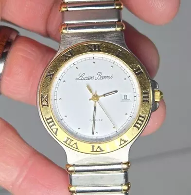 Lucien Barret Gold Tone Vintage Quartz Watch Has New Battery - Image 1 of 4