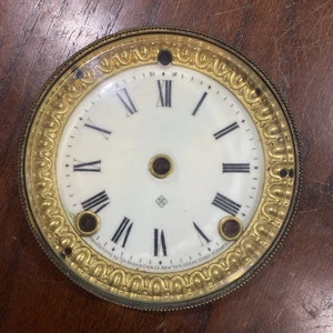 "Antiguo reloj Ansonia esfera porcelana bisel con vidrio 5"" diámetro" - Imagen 1 de 12