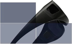 Gafas de sol súper oscuras negras lentes ajustadas envolventes protección UV sombra - Imagen 1 de 5