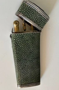 Antique Georgian Green Shagreen & Silver Mounted Draughtsman’s Etui. Circa 1790. - Picture 1 of 10