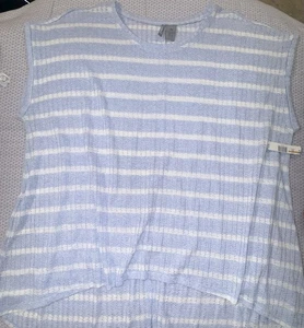 New Directions Women's Blouse TOP Sz 3XL NWT NEW light Blue - Picture 1 of 6