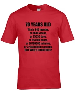 70. Geburtstag Herren T-Shirt 70 Seventieth Seventy lustige Geschenkidee für Ihn - Bild 1 von 4
