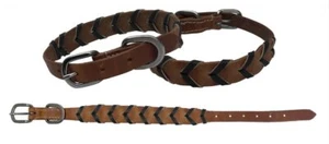 Showman Couture Leather Dog Collar w/ Braided Collar Accent - Picture 1 of 4