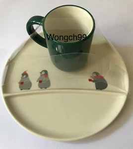 Starbucks Singapore Christmas 2019 Penguins Mug and Saucer - Picture 1 of 2