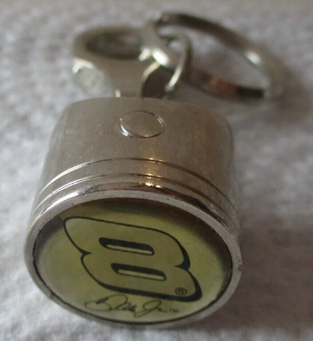 Dale Earnhardt Jr. # 8 CHROME PISTON METAL KEYCHAIN ! FREE SHIPPING ! Cover