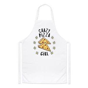Crazy Pizza Girl Stars Chefs Apron Joke Daughter Kids Food Best Funny Cooking - Picture 1 of 1