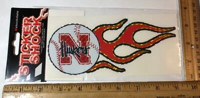 Calcomanía adhesiva prisma logotipo de Nebraska Cornhuskers Huskers NCAA béisbol universitario Foto 1 de 2