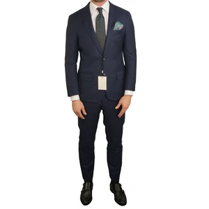 Costume Suitsupply Sienna Bleu 100% Laine Coupe Régulière 98 EU50L UK/US40L - Foto 1 di 20