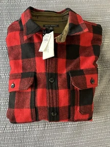 Banana Republic Brand New Logan Red Plaid Shirt Jacket XL - Picture 1 of 6