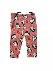 Betty Boop Pajama Pants Woman's 3X Pink Long Sleep Pant With Pockets Knit - Picture 1 of 11
