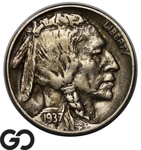1937-D Buffalo Nickel, 3 Legged, Highly Demanded Choice XF+ Key Date Mint ERROR - Picture 1 of 4