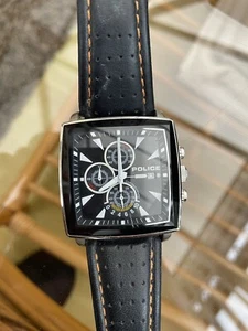 Police 11401J Square Chronograph with Box and Papers - Picture 1 of 6