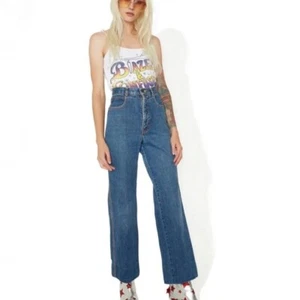 Jeans femme taille haute années 70 bleu Brittania taille 29 - Photo 1/12