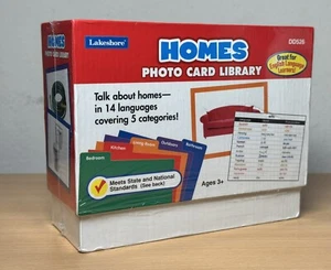 Lakeshore Photo Card Library - Homes - Box Set DD526 New Sealed Ages 3+ Vocab - Picture 1 of 5