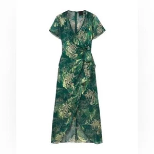 Anna Sui Midi Dress in Green Women's Size 4 - MSRP, $900 - Bild 1 von 13