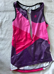 Hincapie Women's XL Cycling Vest Pink and Purple Full Hidden Zip - Picture 1 of 7