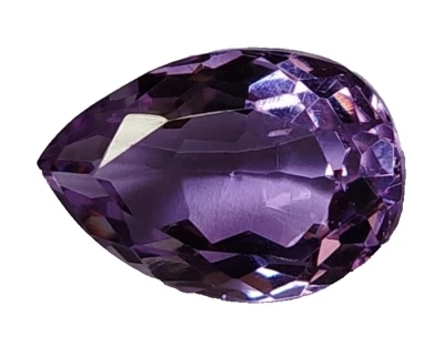 AAA+ Violet Amethyst 13.85 Ct Pear Cut Faceted Loose Gemstone for Ring & Pendant - Image 1 of 4