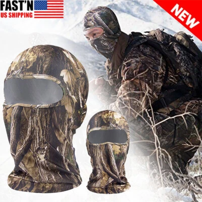 Camo Real Tree Balaclava Face Mask UV Protection Windproof Tactical Hunting Hood - Image 1 of 4