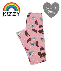 Unicorn poop funky quirky LEGGINGS Size 10-14 print buttery soft casual UK KIZZY - Picture 1 of 1