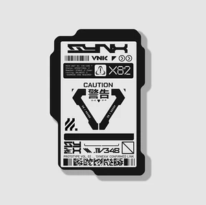 CAUTION Cyberpunk Techwear Sticker Premium Vinyl - Laptops, Tech, Bottles - Bild 1 von 7