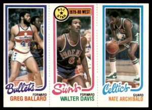 1980-81 Topps Nate Archibald, Ballard, Davis #33 *Noles2148*
