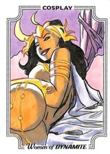 COSPLAY WOMAN OF DYNAMITE SKETCH CARD BY ROBERTO DUQUE C