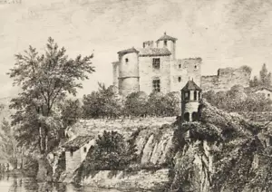 Antique Etching Original Landscape, Castle, Trees Jean-Jacques DE BOISSIEU 1836 - Picture 1 of 8