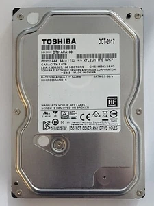 DT01ACA100, HDKPC03A0A02 S, FW: AA10/750, OCT 2017, Toshiba Gb 3.5" SATA HDD - Imagen 1 de 2