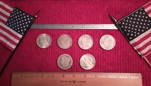 SIX Morgan Silver Dollars MINI HOARD - Picture 1 of 6