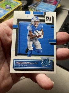 2022 Donruss RATED ROOKIE JAMESON WILLIAMS RC! Detroit Lions WR - Picture 1 of 2