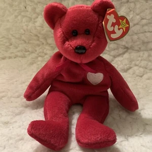 Ty Beanie Baby Valentina der Bär Kuscheltier Plüschtier mit Etikett - Bild 1 von 9