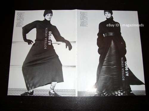 BOTTEGA VENETA STAMPA 4 PAGINE ANNUNCIO autunno 1999 VIVIEN SOLARI steven klein BELLA RAGAZZA