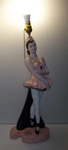 Vintage E Bertolazzi Chalkware Ballerina Ballet Dancer Lamp, MID CENTURY - Picture 1 of 24