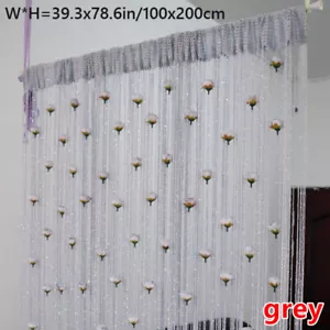 Flower Thread Tassel Curtains Drape Doorway Window Party Wedding Room Decor - Picture 1 of 28