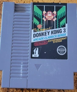Donkey Kong 3 (Nintendo, NES) Tested - Authentic 5 Screw Nice Label - Picture 1 of 2