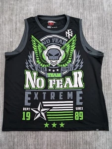 No Fear Embroidered Flying Skull Tank Top Jersey Mens XL Motocross ATV BMX - Picture 1 of 12
