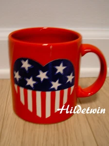 WAECHTERSBACH PATRIOTIC HEART STARS STRIPES MUG GERMANY 4TH OF JULY VGC - Picture 1 of 8