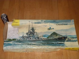 WW#2, GERMAN GNEISENAU BATTLECRUISER, Plastik Modellbausatz, Maßstab 1/400, Vintage - Bild 1 von 12