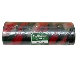 Beacon Marbleized Candle Christmas Colors MINT Scent 3 Wick NEW - Picture 1 of 5