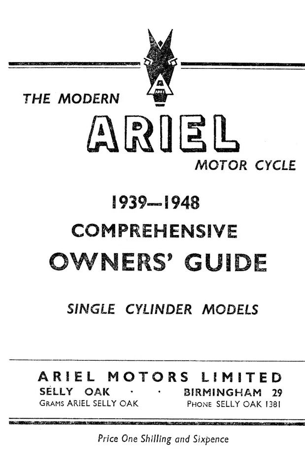 (0118) 1939-1949 Ariel singles owners guide - Image 1 of 1