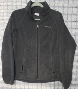 Columbia schwarzer Fleecepullover mit durchgehendem Reißverschluss Damen Medium Outdoor Athleisure Oberteil - Bild 1 von 4
