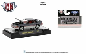 Ford Mustang GT 1988 Ford Mustang GT 1/64 Fox Body 5.0 Muscle Car M2 Machines Auto-Thentics R77 - Imagen 1 de 5