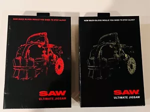 SET OF 2 SAW ULTIMATE JIGSAW KILLER 7" BLACK & RED ROBE VERSIONS NECA 2024-2025 - Picture 1 of 9